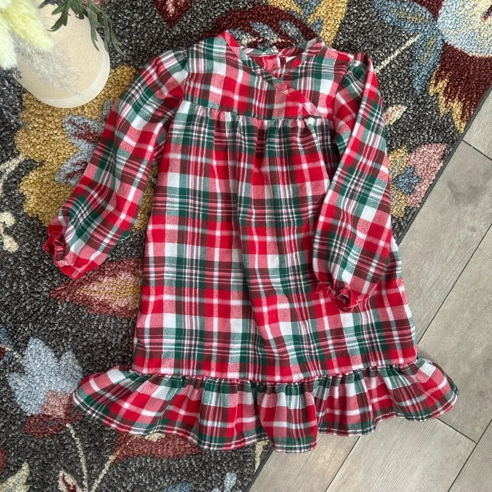 Y2K OshKosh B'gosh Plaid Nightgown Little Girl Size 4